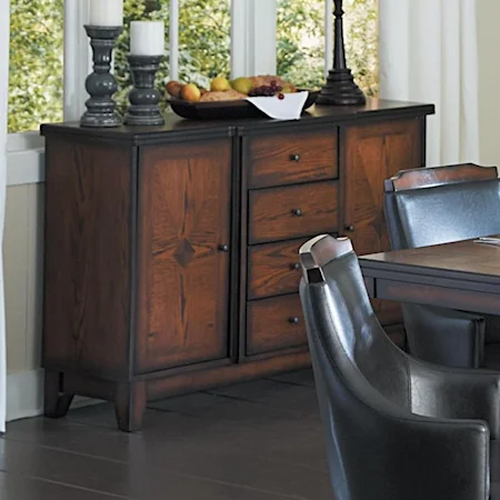Transitional Dining Server with Concealed Storage